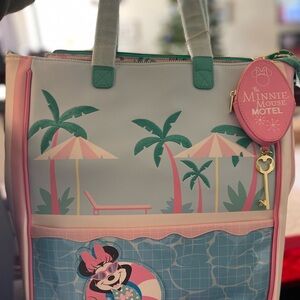 Loungefly Minnie Mouse Tropical Backpack - Pink and Green